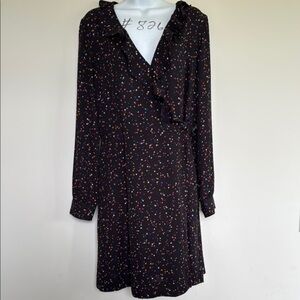 Popsugar Elegant Black Polka Dot Dress